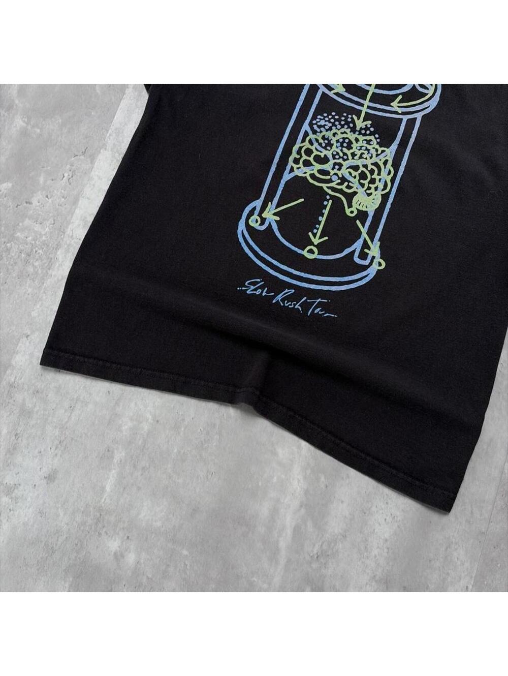 Y2K Black Tame Impala The Slow Rush Tour Hourglass Brain T-Shirt - Picture 4 of 6